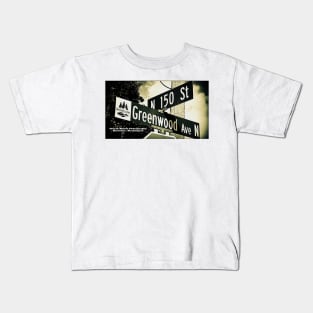 150th Street & Greenwood Avenue, Shoreline, Washington by Mistah Wilson Kids T-Shirt